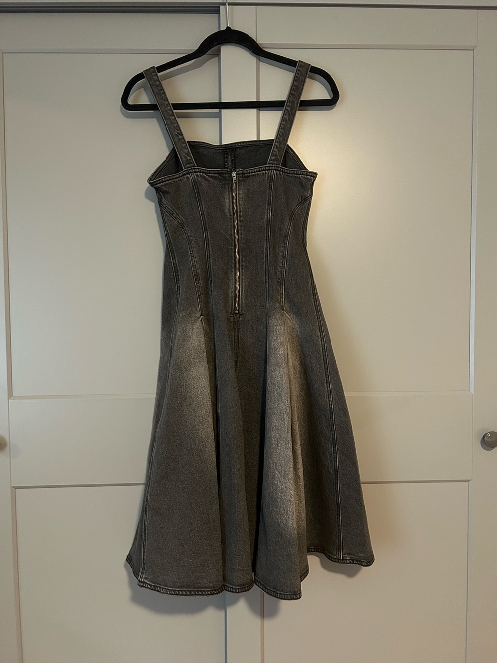 Anthropologie Pilcro Charcoal Sleeveless Denim Midi Jumpsuit - Picture 7 of 11